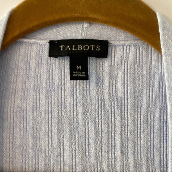 Talbots Long Knee Length Cardigan Sweater - Blue‎ - Medium - EUC - Picture 3 of 8